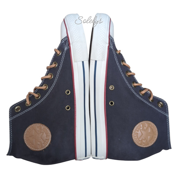 Converse 2017 CTAS Lux Mid Hidden Wedge Almost Black Peached Canvas Sneaker 10 - Picture 10 of 12